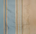 Silk Taffeta Satin 96-inch Ribb Hampton Blue Stripes Curtain (India)