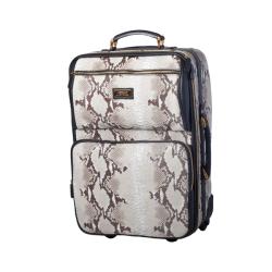 Terrida 21-inch Snake Embossed Leather Trolley Bag