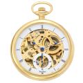 Avalon 17-jewel Mechanical Skeleton Goldtone Pocket Watch with Chain