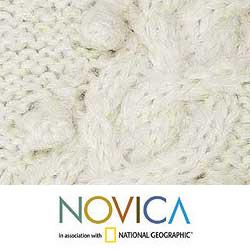 Alpaca Wool 'Snow Dew' Sleeveless Sweater (Peru)