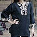 Cotton 'Cosmopolitan Night' Blouse (Thailand)