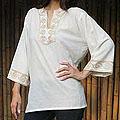 Cotton 'Cosmopolitan Cloud' Blouse (Thailand)