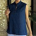 Cotton 'Indigo Sky' Blouse (India)