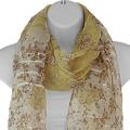 Hand-woven Silk Yellow Butterfly in Rose Garden Scarf (India)