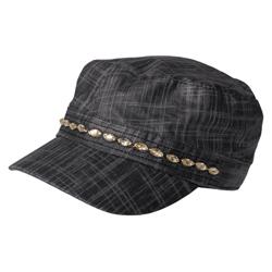 Journee Collection Women's Rhinestone Accent Military Cap