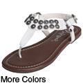 Journee Collection Girl's 'Ye-9' Studded Accent T-strap Sandals