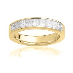 14k Yellow Gold 1ct TDW Certified Diamond Wedding Band (G-H, SI3-I1)