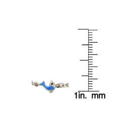 Sterling Silver Children's Enameled Dolphin Necklace