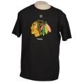 Reebok Chicago Blackhawks Black Logo T-shirt