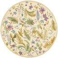 Hand-hooked Chelsea Gardens Ivory/ Multi Wool Rug (4' Round)
