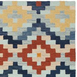 Hand-hooked Chelsea Southwest Multicolor Wool Rug (7'9 x 9'9)
