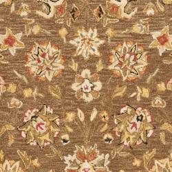 Mirco Hand-hooked Chelsea Kerman Brown Wool Rug (6' x 9')
