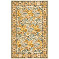 Hand-hooked Chelsea Eden Multi/ Ivory Wool Rug (3'9 x 5'9)