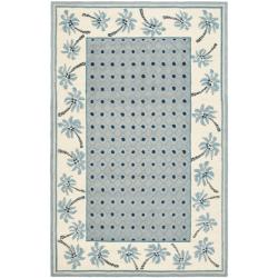 Hand-hooked Chelsea Resorts Blue Wool Rug (3'9 x 5'9)