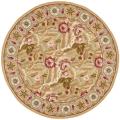 Hand-hooked Chelsea Eden Multi/ Gold Wool Rug (3' Round)