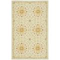 Hand-hooked Chelsea Kina Teal Blue Wool Rug (7'9 x 9'9)