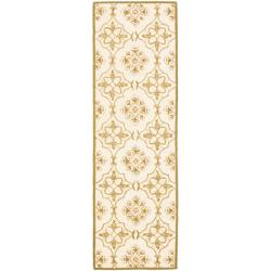 Hand-hooked Chelsea Harmony Ivory Wool Runner (2'6 x 6')