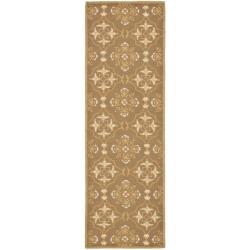 Hand-hooked Chelsea Harmony Brown Wool Runner (2'6 x 12')