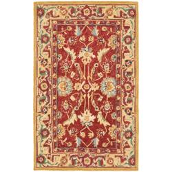 Hand-hooked Chelsea Heritages Red Wool Runner (2'6 x 4')