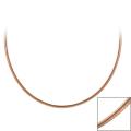 Mondevio Rose Gold over Sterling Silver 18-inch Italian Omega Necklace
