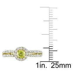 14k Yellow Gold 3/4ct TDW Yellow and White Diamond Ring (G-H, I2)