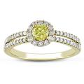 14k Yellow Gold 3/4ct TDW Yellow and White Diamond Ring (G-H, I2)
