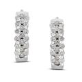 Sterling Silver 1/2ct TDW Diamond Hoop Earrings (H-I, I3)