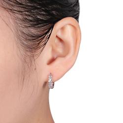Sterling Silver 1/2ct TDW Diamond Hoop Earrings (H-I, I3)