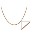 Mondevio Rose Gold over Silver 36-inch Italian Popcorn Chain Necklace