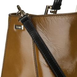 Fendi 8BN203 Leather Colorblock Tote Bag