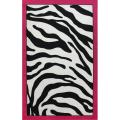 Information that is related to 45 Record TurnTable Alexa Playtime Zebra Pink Border Kids Rug (4'5 x 6'9)