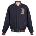 JH Designs Boston Red Sox Reversible Wool Jacket