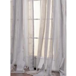 Light Grey Striped 96-inch Sheer Curtain Panel