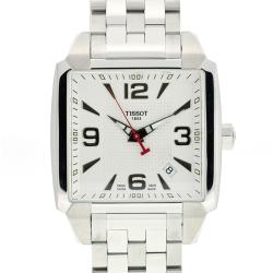 Tissot Men's T-Trend Quadrato Stainless Steel Silver Dial Watch