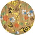 Handmade Soho Brown New Zealand Wool Rug (6' Round)