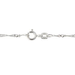 Mondevio Sterling Silver 24-inch Italian Singapore Chain Necklace
