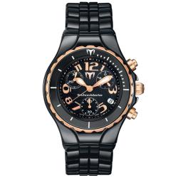 TechnoMarine Women's 'MoonSun' Black Ceramic Quartz Watch