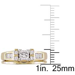 14k Yellow Gold 3/4ct TDW Diamond Bridal Ring Set (F-G, SI1-SI2)