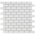Somertile Victorian Subway White Porcelain Mosaic Tiles (Pack of 10)