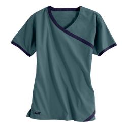 IguanaMed Women's Cross Over Teal Top