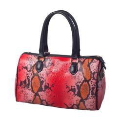 Terrida Pytho-embossed 14 Inch Leather Carry On Duffel Satchel