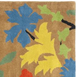 Handmade Soho Brown New Zealand Wool Rug (8' Square)