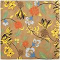 Handmade Soho Brown New Zealand Wool Rug (8' Square)