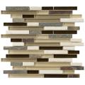 Somertile Reflections Piano Nassau Stone and Glass Mosaic Tiles (Pack of 5)