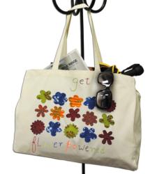 Cotton Get Flower Powered Literacy Earth Bag (India)
