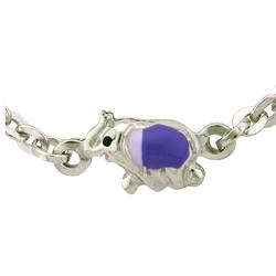Sterling Silver Children's Enameled Elephant Necklace