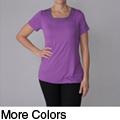 Adi Designs Women's Embellished Neck Tee