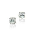Glitzy Rocks Sterling Silver 1/4ct TGW 3mm Swiss Blue Topaz Stud Earrings