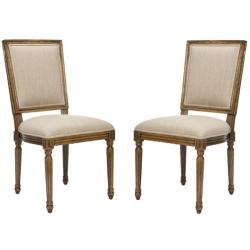 Preston Carved Oak Side Chairs (Set of 2)