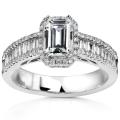 18k White Gold 1 5/8ct TDW Certifed Diamond Engagement Ring (F, SI1)